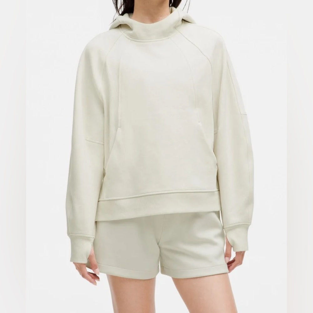 NWT Lululemon Scuba Hoodie / Oversized Side-Slit Hoodie - Bone - Size XS/S
